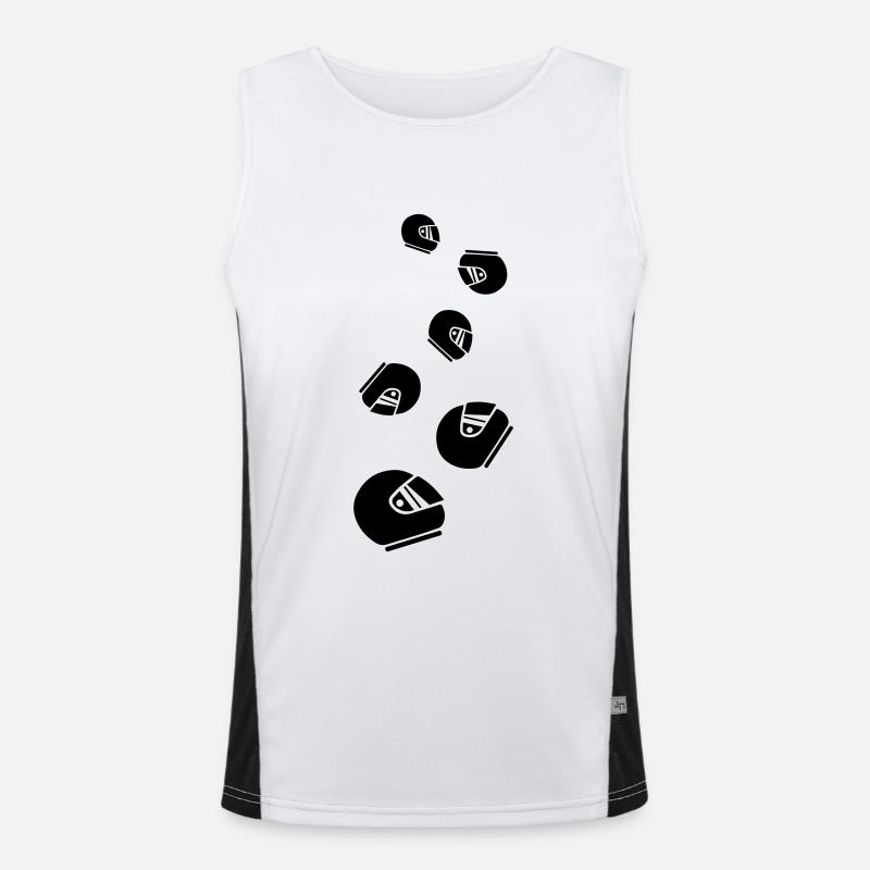 Course de pilotes de course Débardeur respirant contrasté Homme 