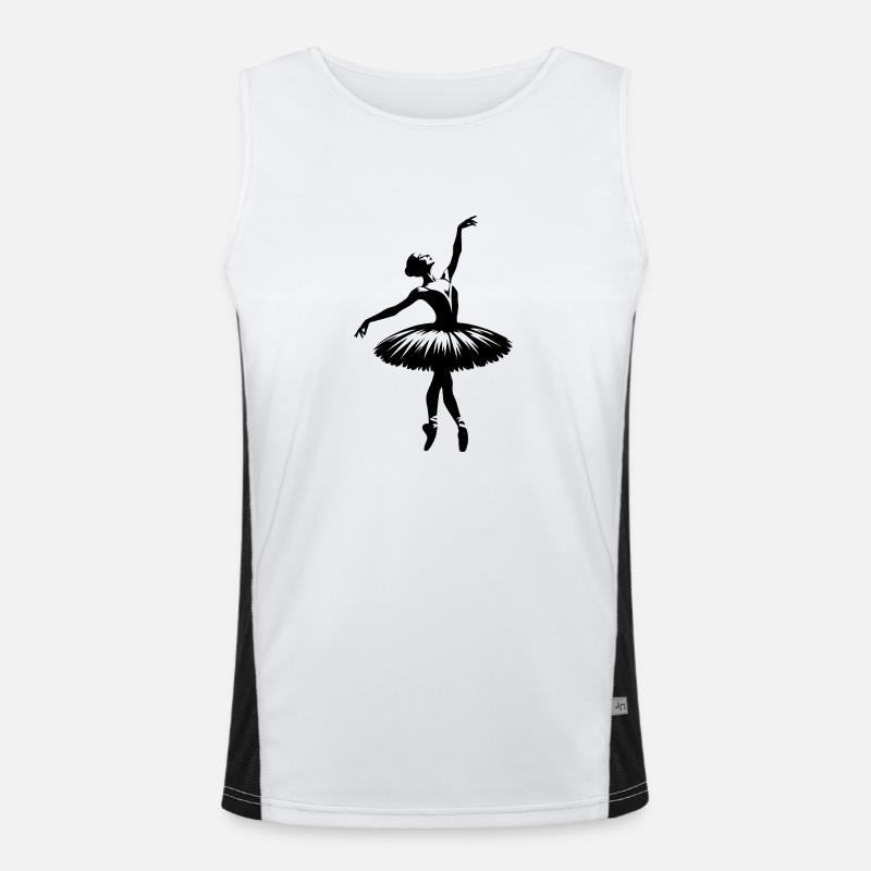 Ballerina pointe dance for dance lovers Men's Functional Contrast Tank Top 