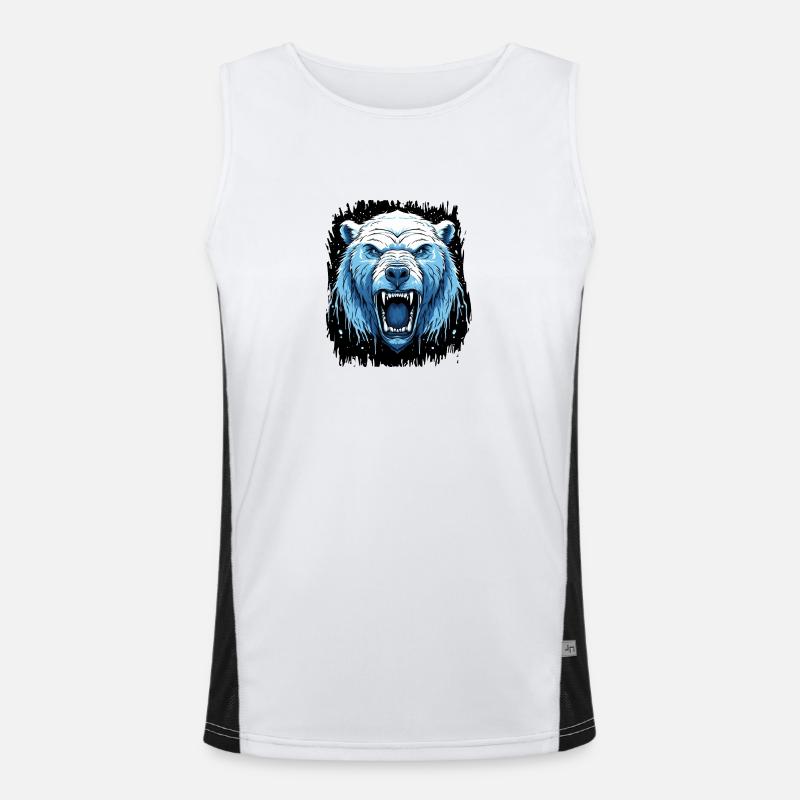 Gift Awesome Alaska Coffee Concern - Men's Functional Contrast Tank Top  - white/black