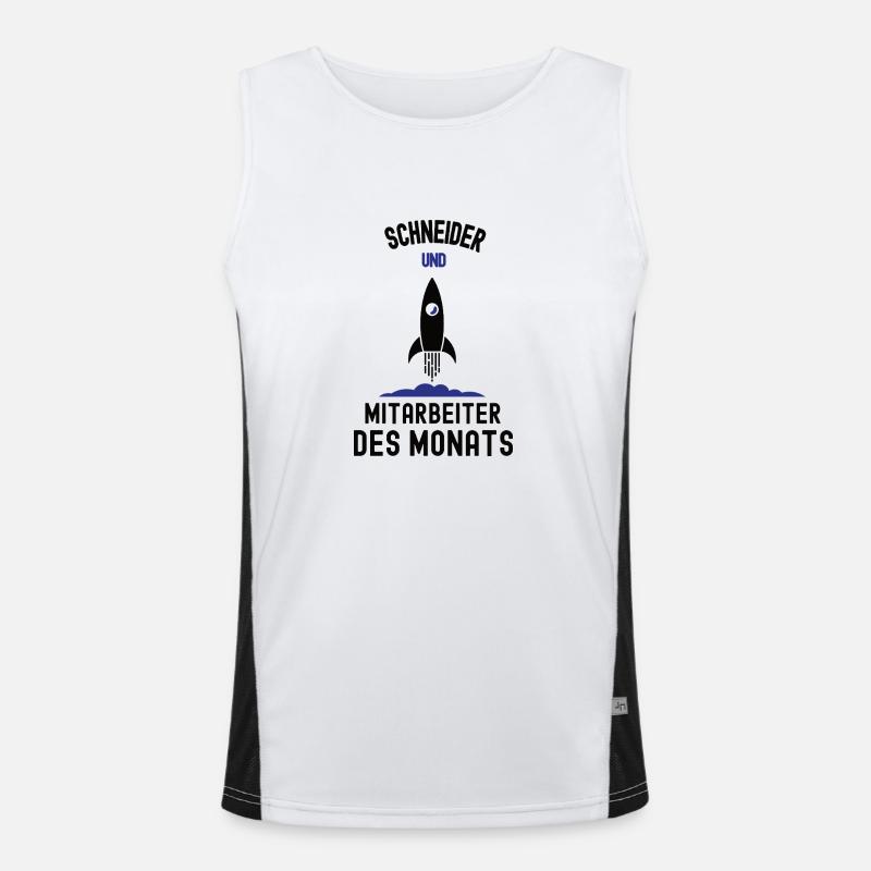 Mitarbeiter des Monats Schneider Bester Mann Danke Funktionelles Kontrast-Tank Top für Männer 