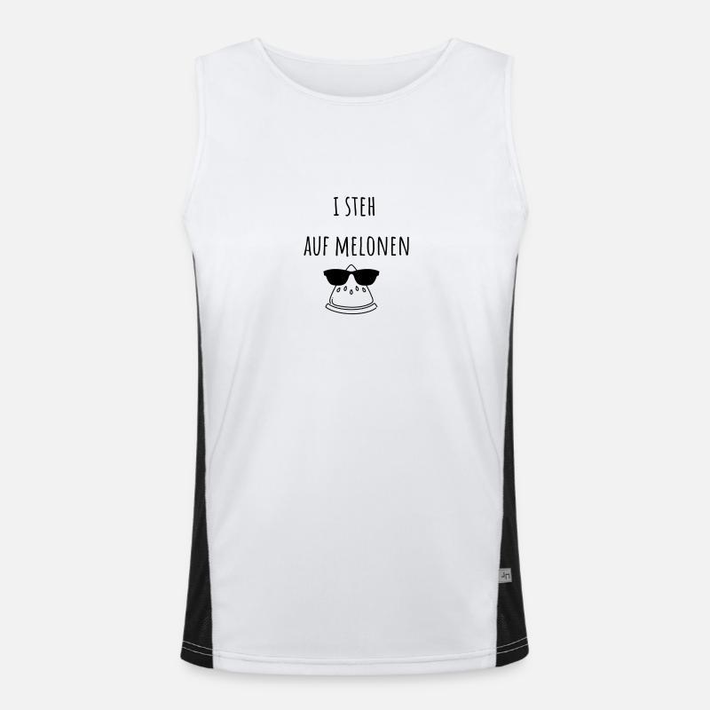 I steh auf Melonen Funktionelles Kontrast-Tank Top für Männer 