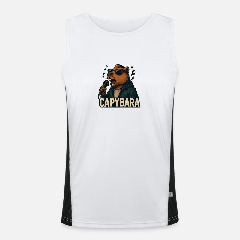 Capybara Funktionelles Kontrast-Tank Top für Männer 