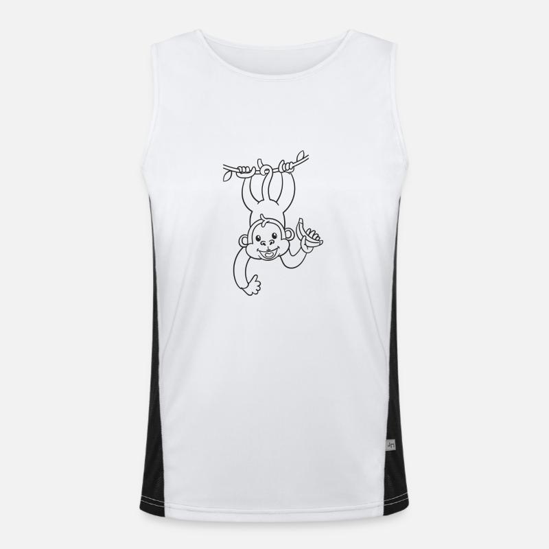Monkey, monkey, banana, gift Men's Functional Contrast Tank Top 