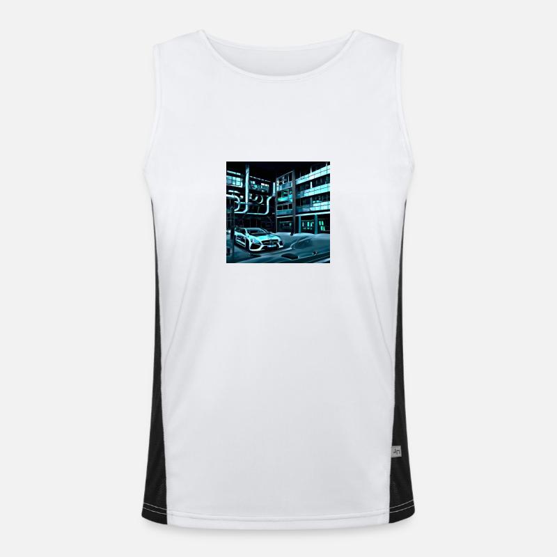 Design “Stuttgart-3” Funktionelles Kontrast-Tank Top für Männer 
