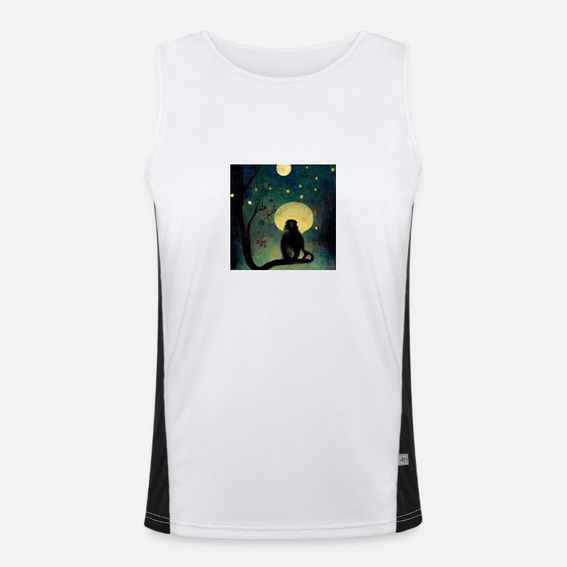 Der Affe wartet Funktionelles Kontrast-Tank Top für Männer 