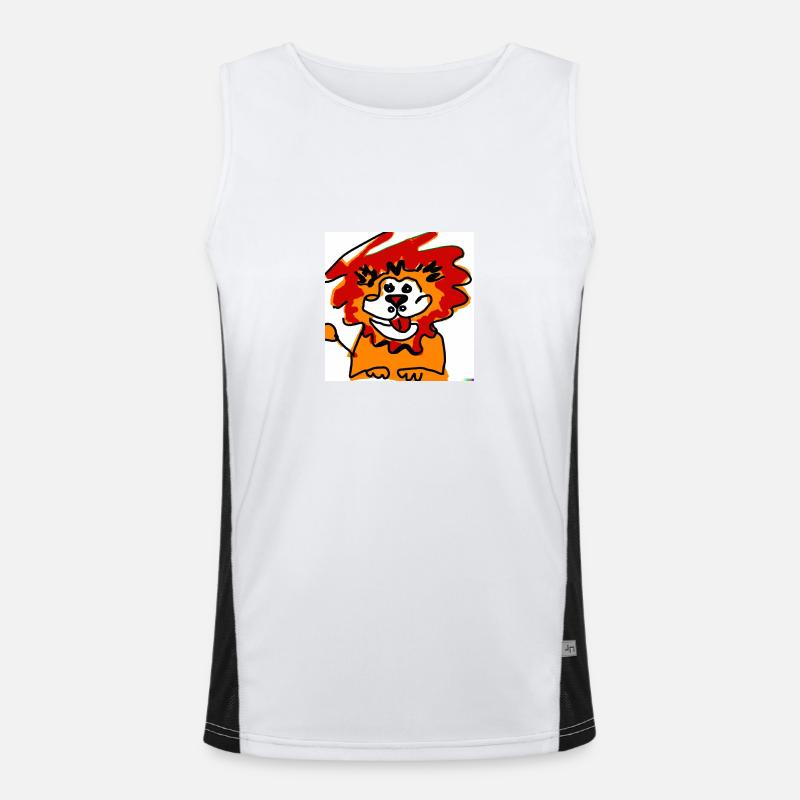 Löwe Funktionelles Kontrast-Tank Top für Männer 
