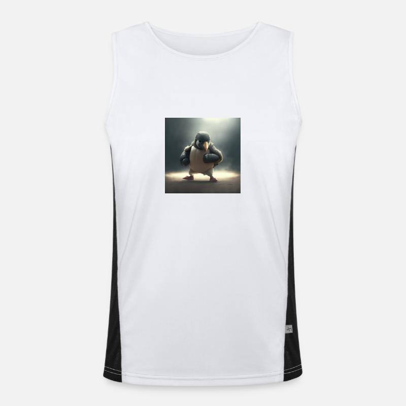 Pinguin Kämpfer Funktionelles Kontrast-Tank Top für Männer 