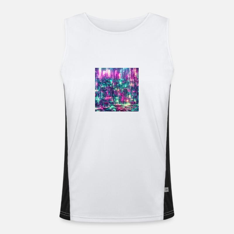 Neon Future Funktionelles Kontrast-Tank Top für Männer 