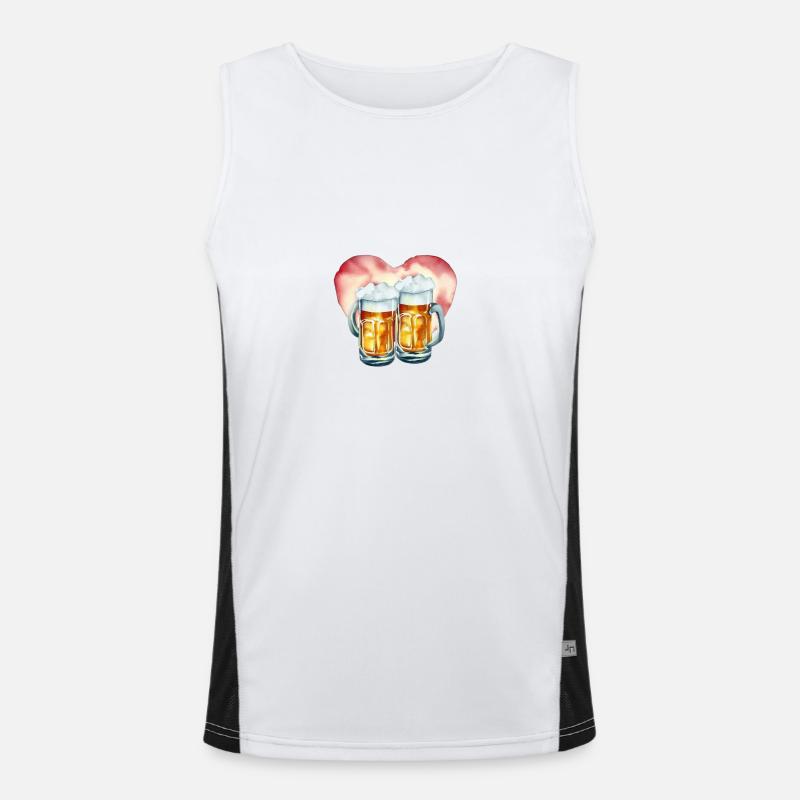 Bier-Liebe Funktionelles Kontrast-Tank Top für Männer 