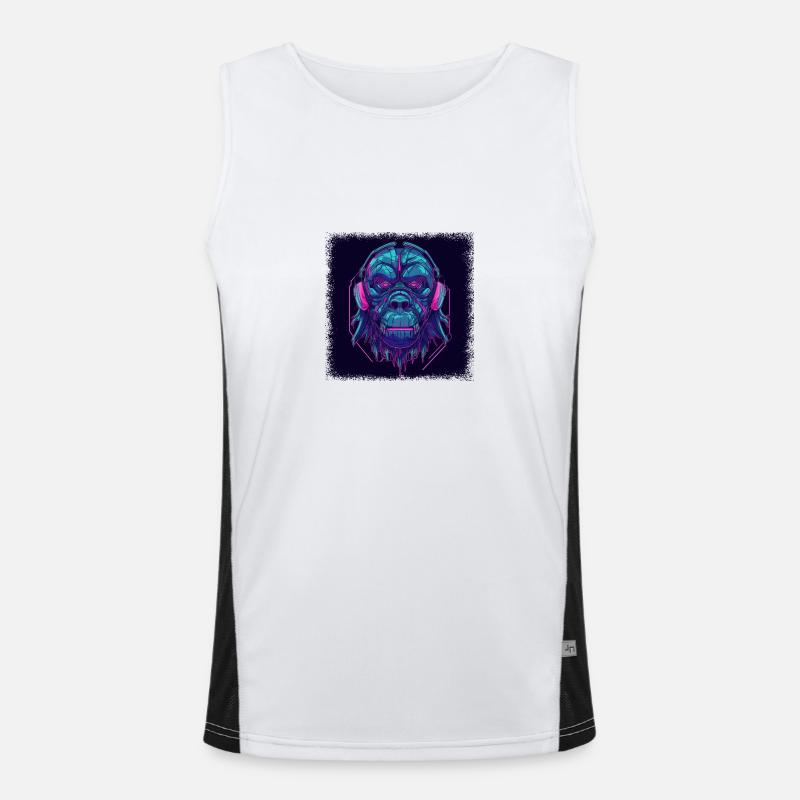 Birthday Monkey Ape Gift Happy Statement Bday Men's Functional Contrast Tank Top 