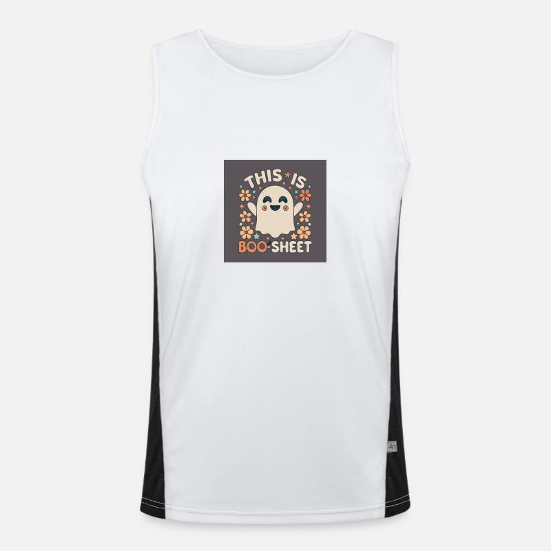 This is Boo Sheet Funktionelles Kontrast-Tank Top für Männer 