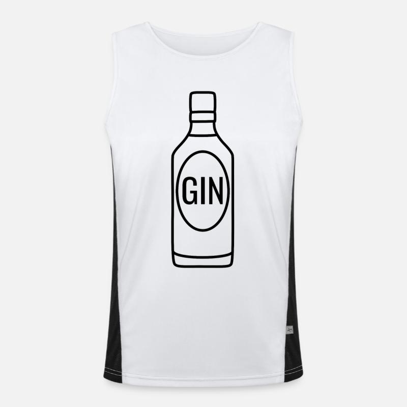 Gin Bottle Men's Functional Contrast Tank Top 