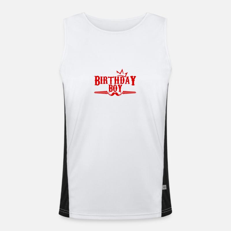 Birthday Boy Funktionelles Kontrast-Tank Top für Männer 