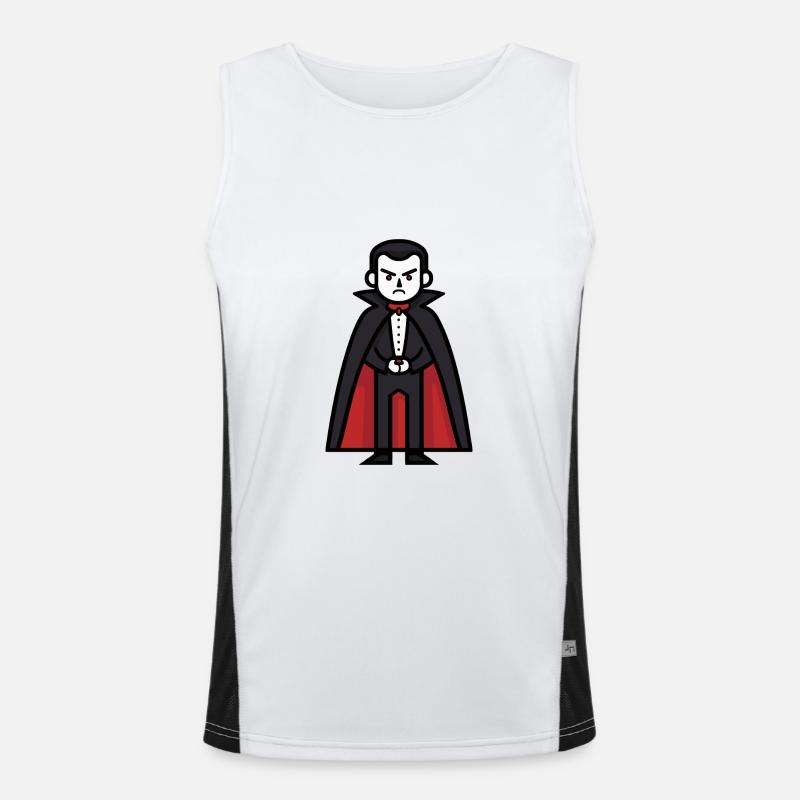 Vampire Halloween Comic Men's Functional Contrast Tank Top 