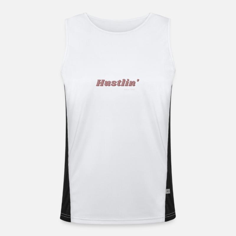 Hustlin`since 1998 Funktionelles Kontrast-Tank Top für Männer 