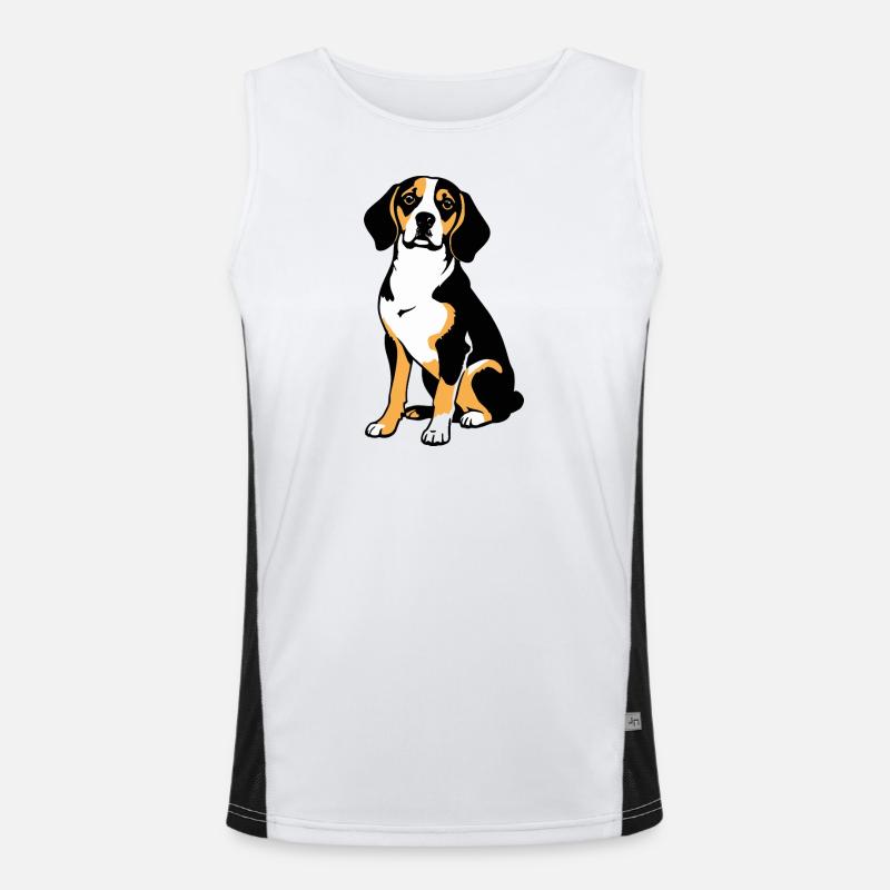 Beagle - Conception de chien de compagnie Débardeur respirant contrasté Homme 