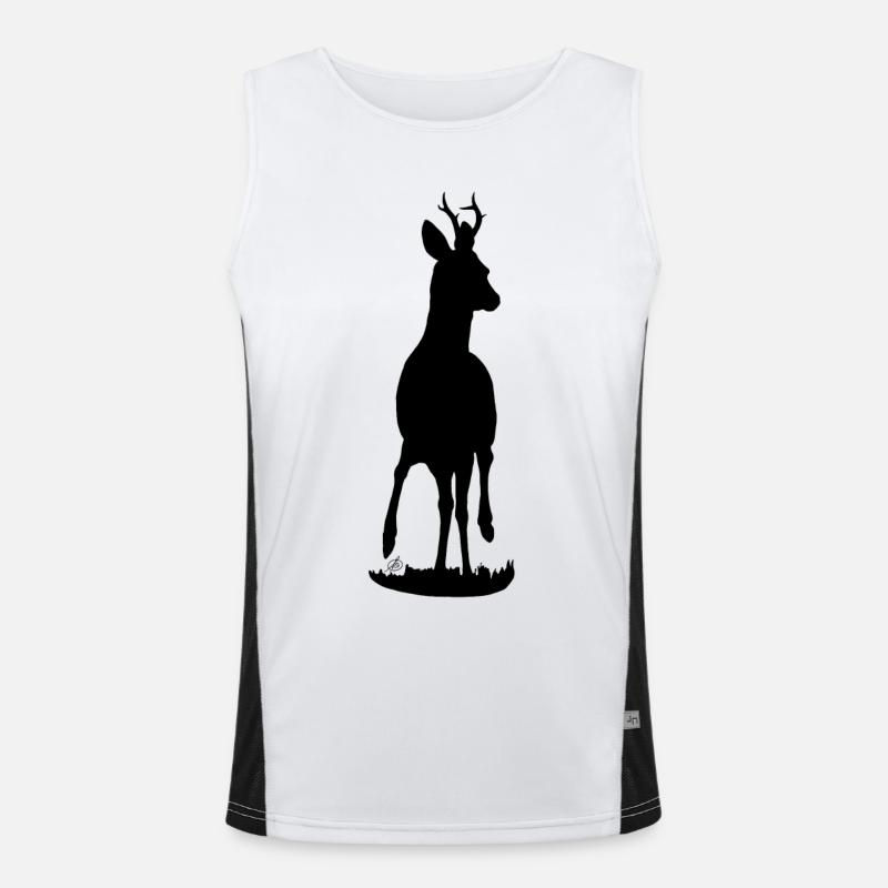 Rehbock stolz Funktionelles Kontrast-Tank Top für Männer 