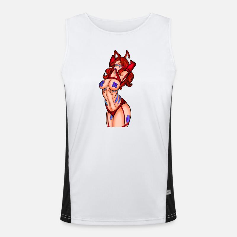 Phönix-Wut Funktionelles Kontrast-Tank Top für Männer 