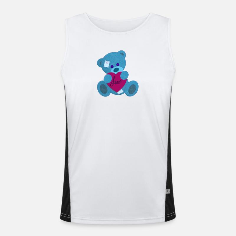 Bär verliebt Funktionelles Kontrast-Tank Top für Männer 