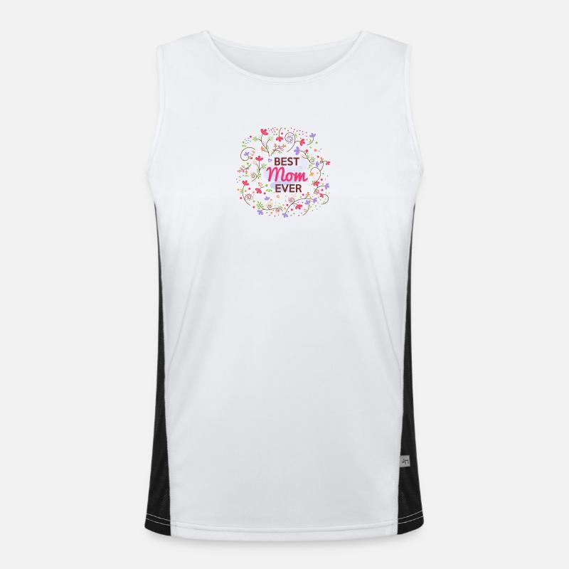 Die beste Mutter aller Zeiten Funktionelles Kontrast-Tank Top für Männer 