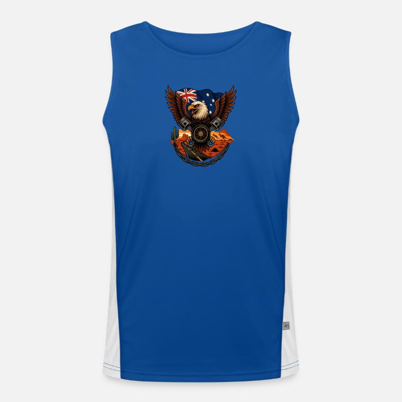 Australian Eagle Motorized Men's Functional Contrast Tank Top 