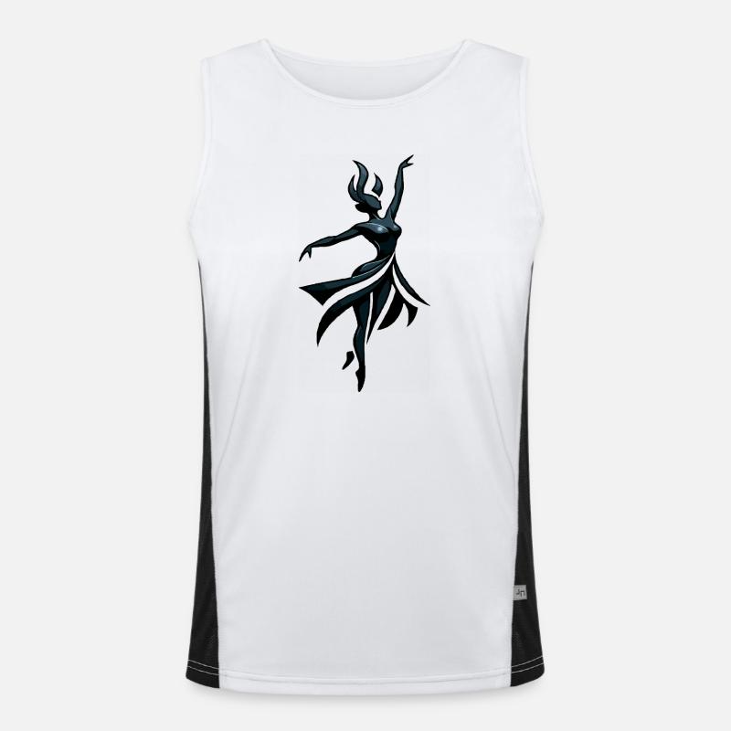 Shadow dancer in neon blue Men's Functional Contrast Tank Top 