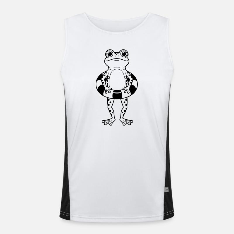 swimming lessons - Men's Functional Contrast Tank Top  - white/black