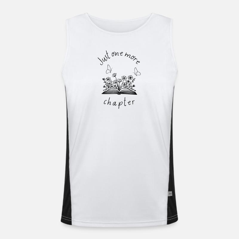 Just one more Chapter - Men's Functional Contrast Tank Top - white/black