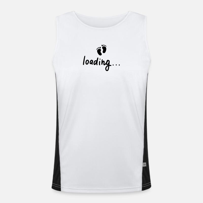 Loading - Men's Functional Contrast Tank Top  - white/black