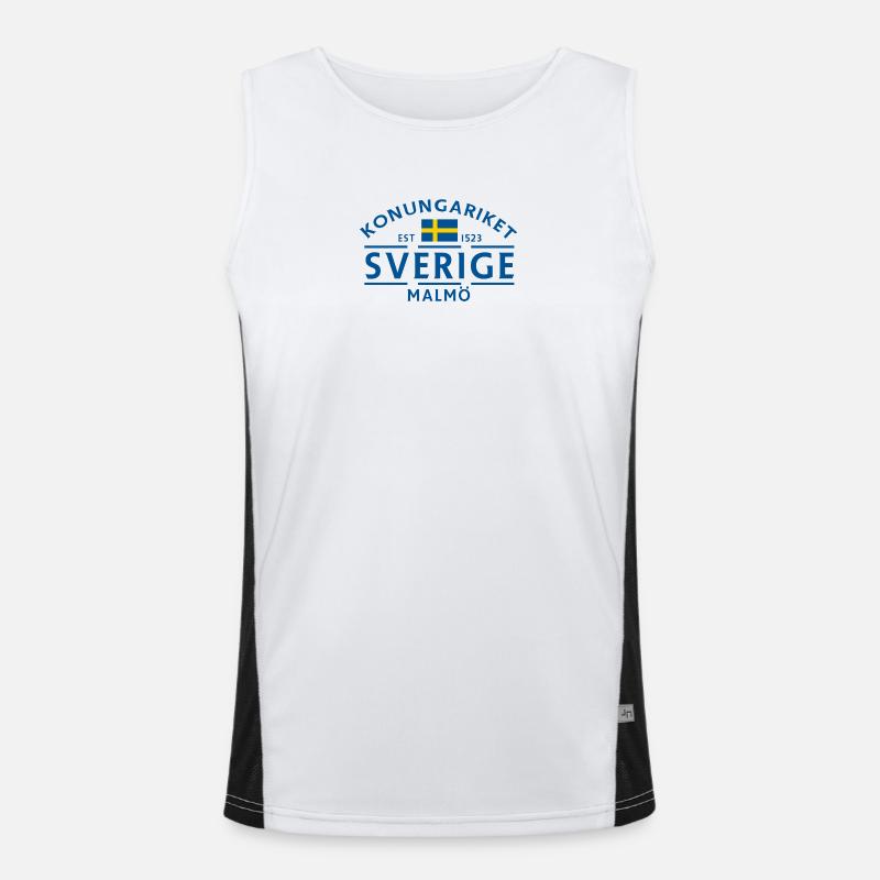 Suède Malmö Logo officiel Débardeur respirant contrasté Homme 