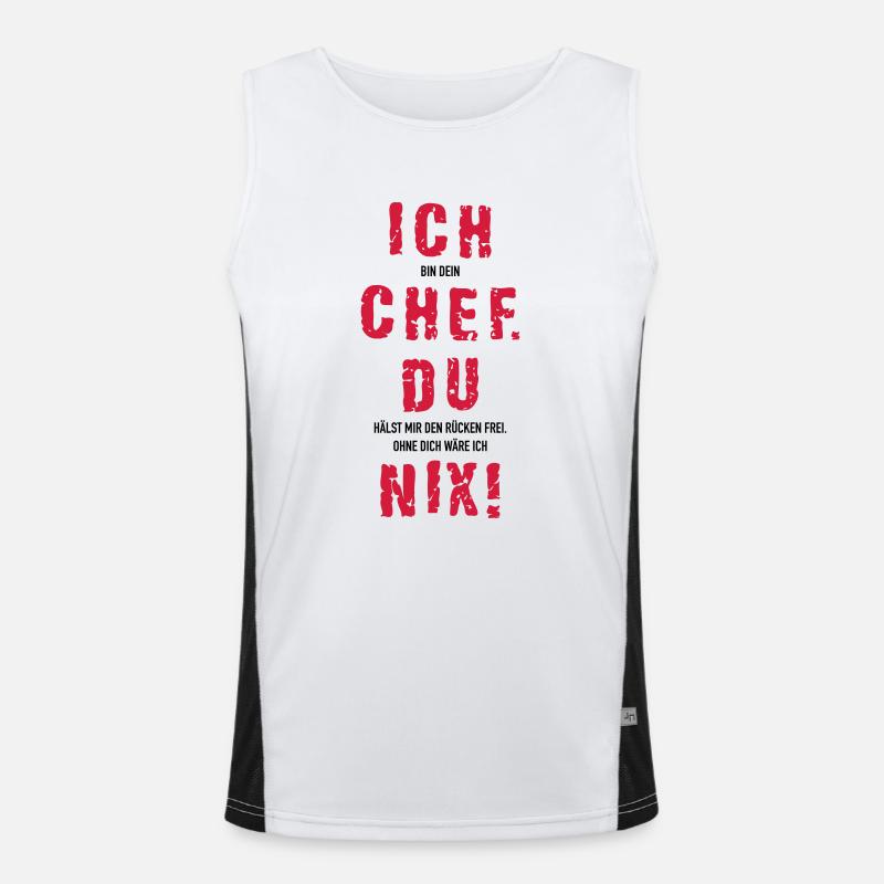 Ich Chef du nix Funktionelles Kontrast-Tank Top für Männer 