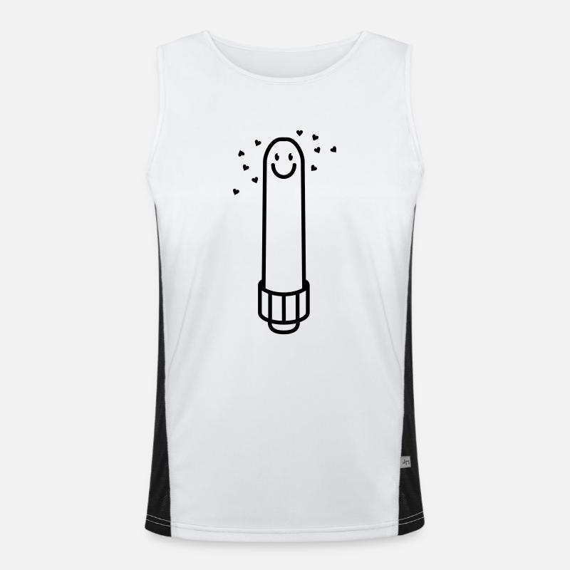 Gode en riant avec petits coeurs Débardeur respirant contrasté Homme 