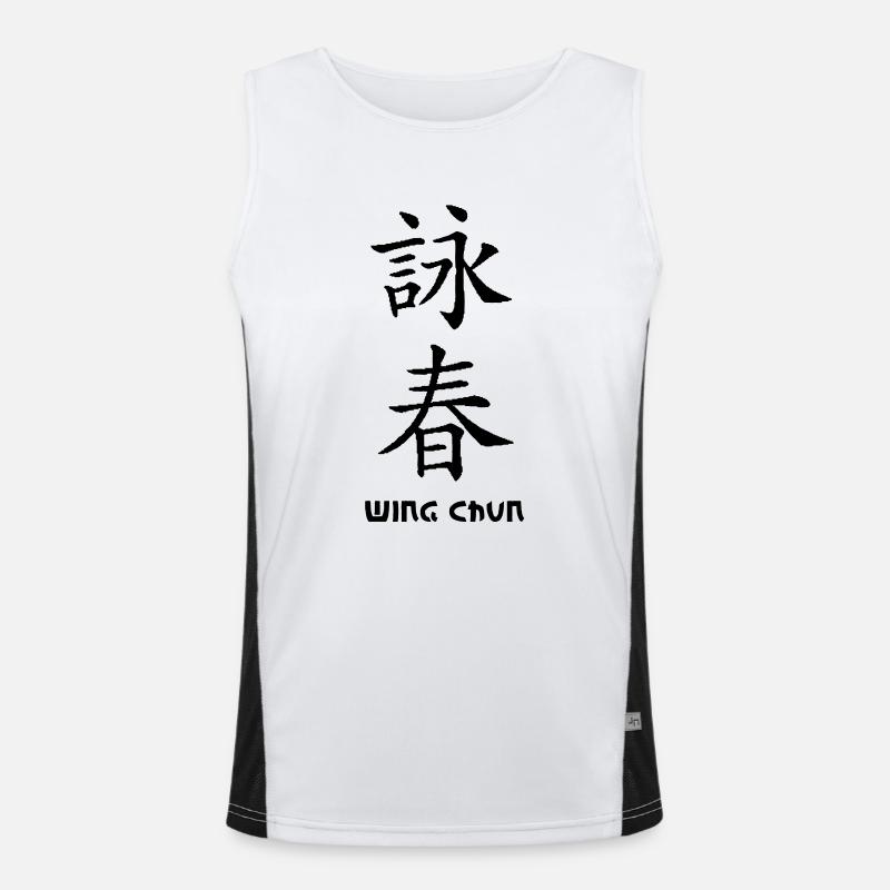 wing_chun1 Funktionelles Kontrast-Tank Top für Männer 
