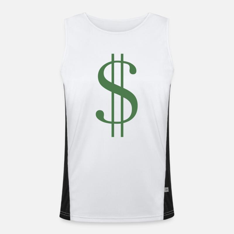 Dollarzeichen Funktionelles Kontrast-Tank Top für Männer 
