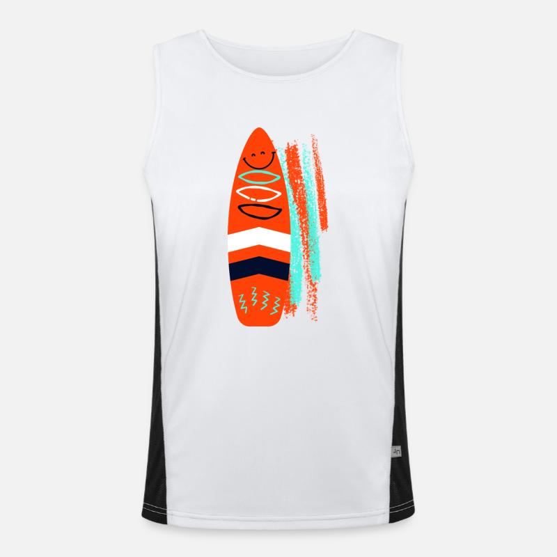 PLANCHE DE SURF ORANGE Débardeur respirant contrasté Homme 