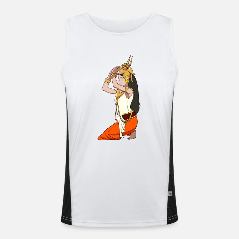 Cambodia Tradition Dance Khmer Apsara I Gift Men's Functional Contrast Tank Top 