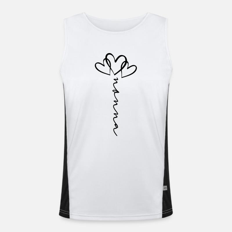 Nonna Scripture Heart Flower Men's Functional Contrast Tank Top 