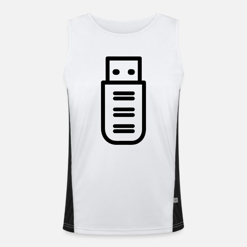 USB flash drive Men's Functional Contrast Tank Top 