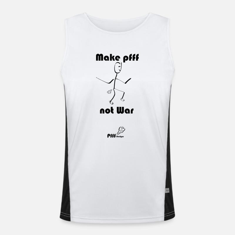 Make Pfff Not War Funktionelles Kontrast-Tank Top für Männer 