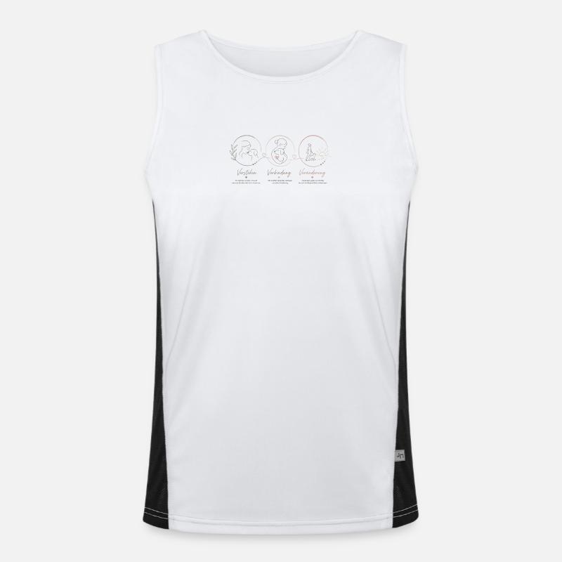 Verstehen Verbinden Verändern Funktionelles Kontrast-Tank Top für Männer 