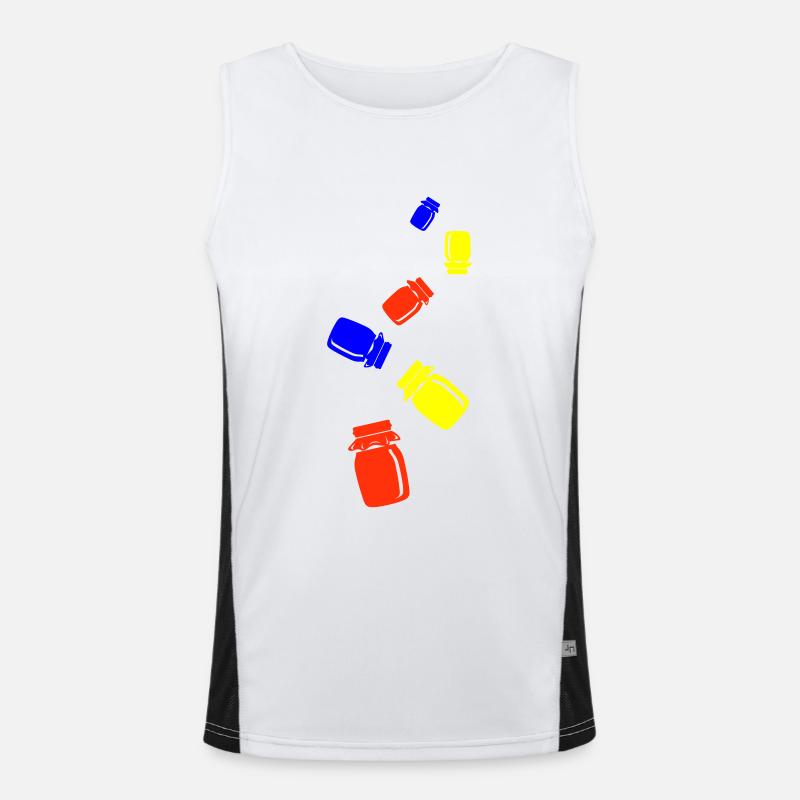 Honig symbol Imker Funktionelles Kontrast-Tank Top für Männer 