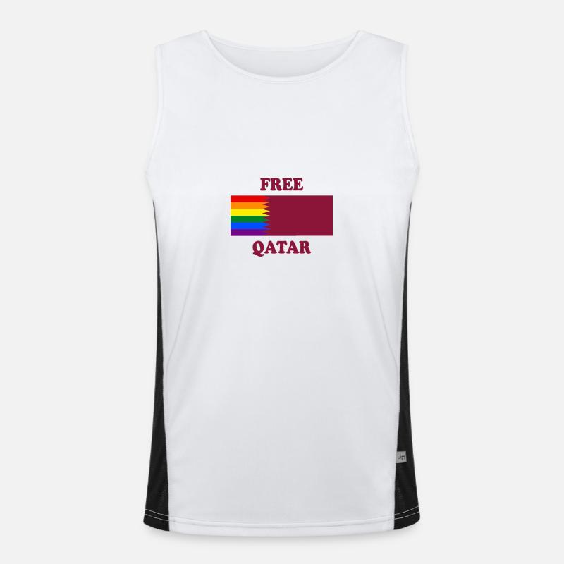 Design gratuit Qatar Débardeur respirant contrasté Homme 