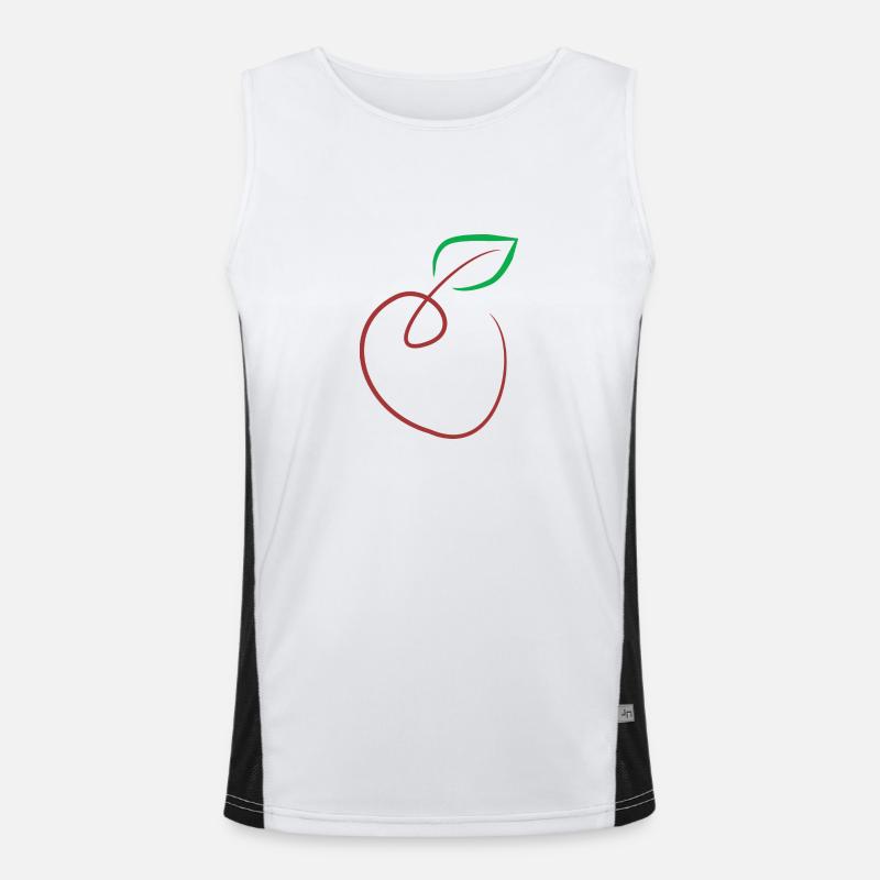 Apfel Funktionelles Kontrast-Tank Top für Männer 