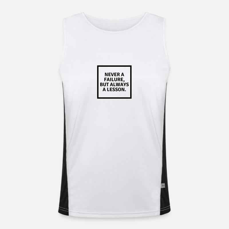 Never a failure but always a lesson Men's Functional Contrast Tank Top 