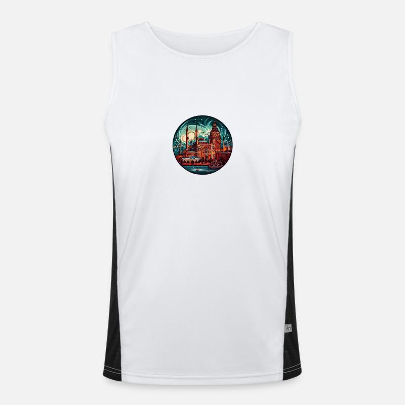 Turkish architecture Men's Functional Contrast Tank Top 