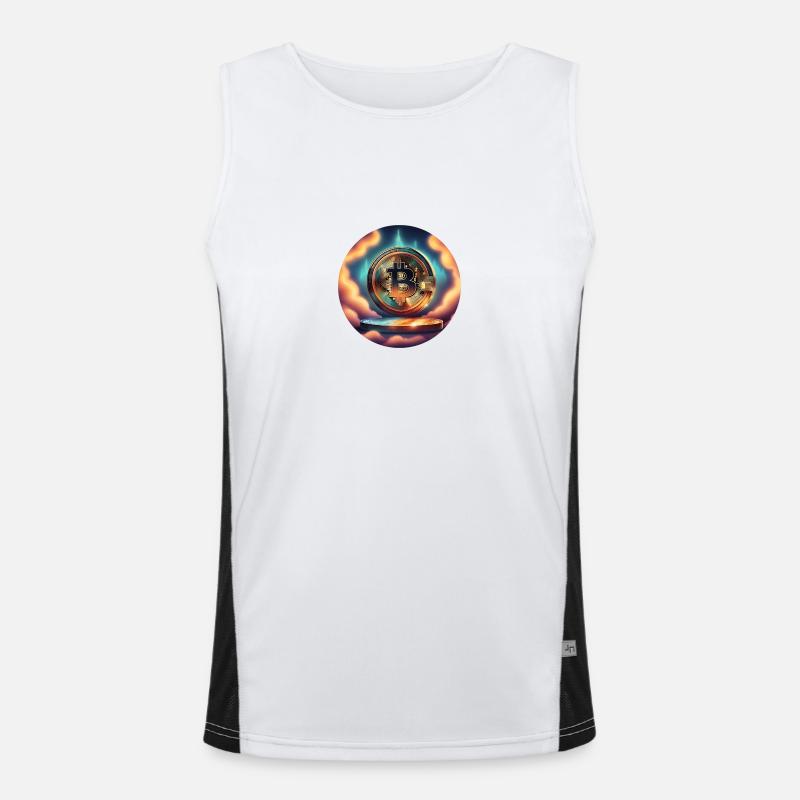 Kryptowährungs-Essenz Funktionelles Kontrast-Tank Top für Männer 