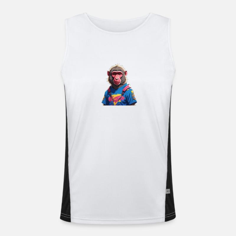 Pavian Funktionelles Kontrast-Tank Top für Männer 