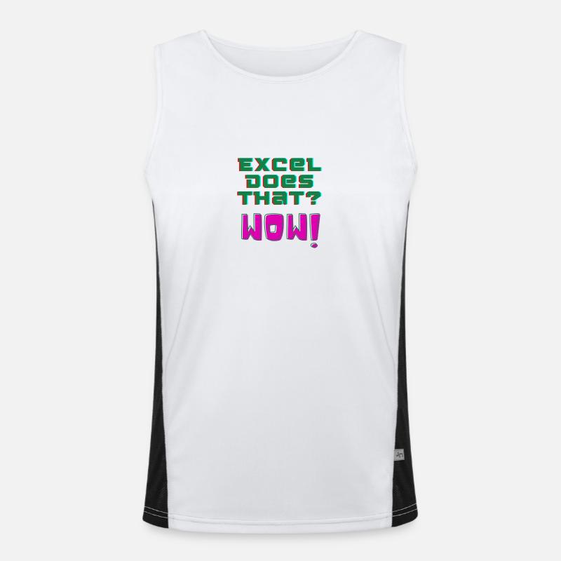 Excel does that? WOW! - Men's Functional Contrast Tank Top  - white/black