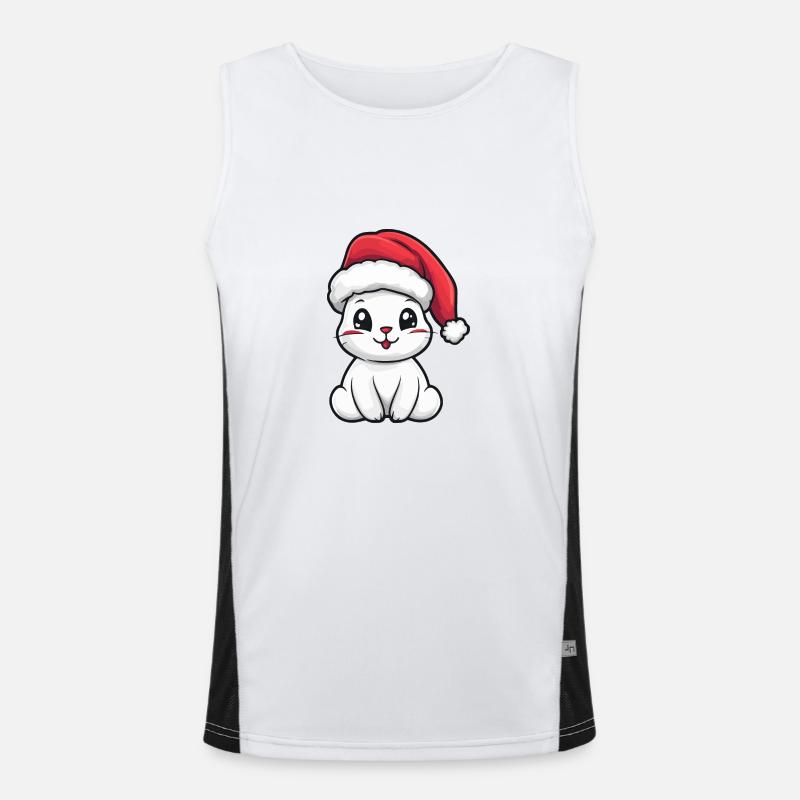 Bunny Christmas Cute Men's Functional Contrast Tank Top 