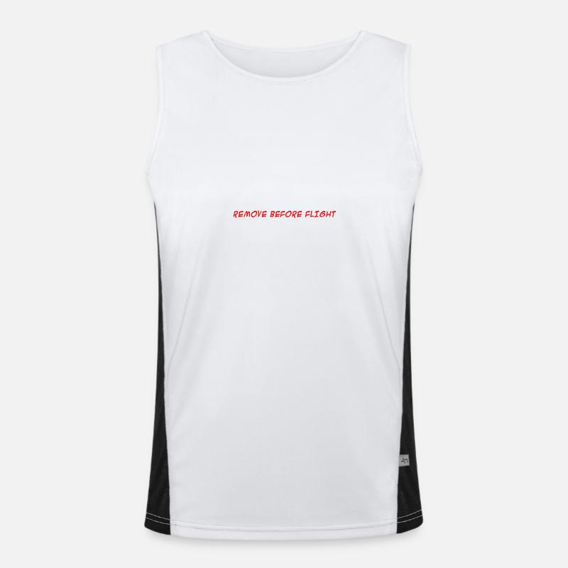 REMOVE BEFORE FLIGHT Funktionelles Kontrast-Tank Top für Männer 